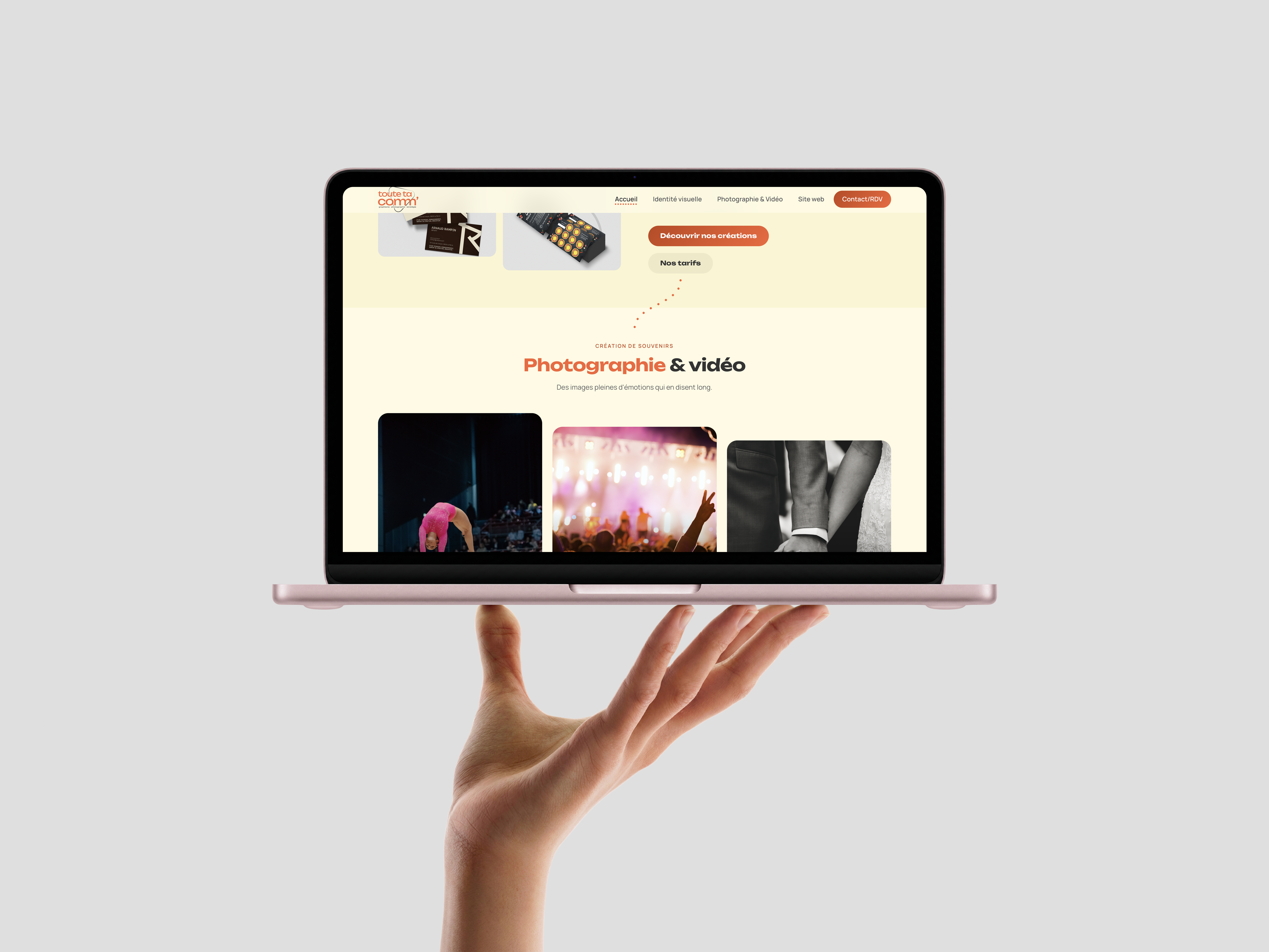 Site internet responsive sur ordinateur